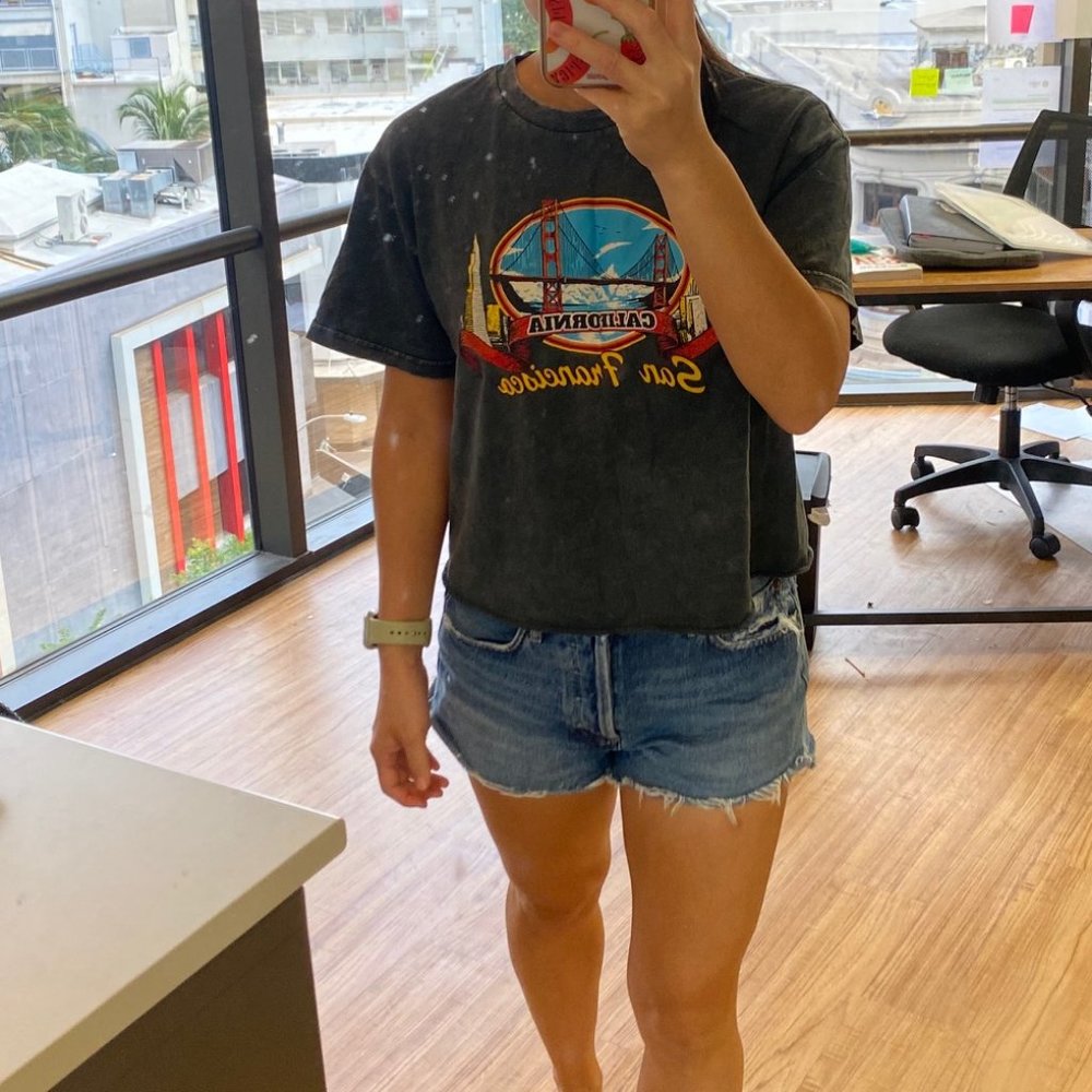 San Francisco Brandy Melville Cropped Shirt